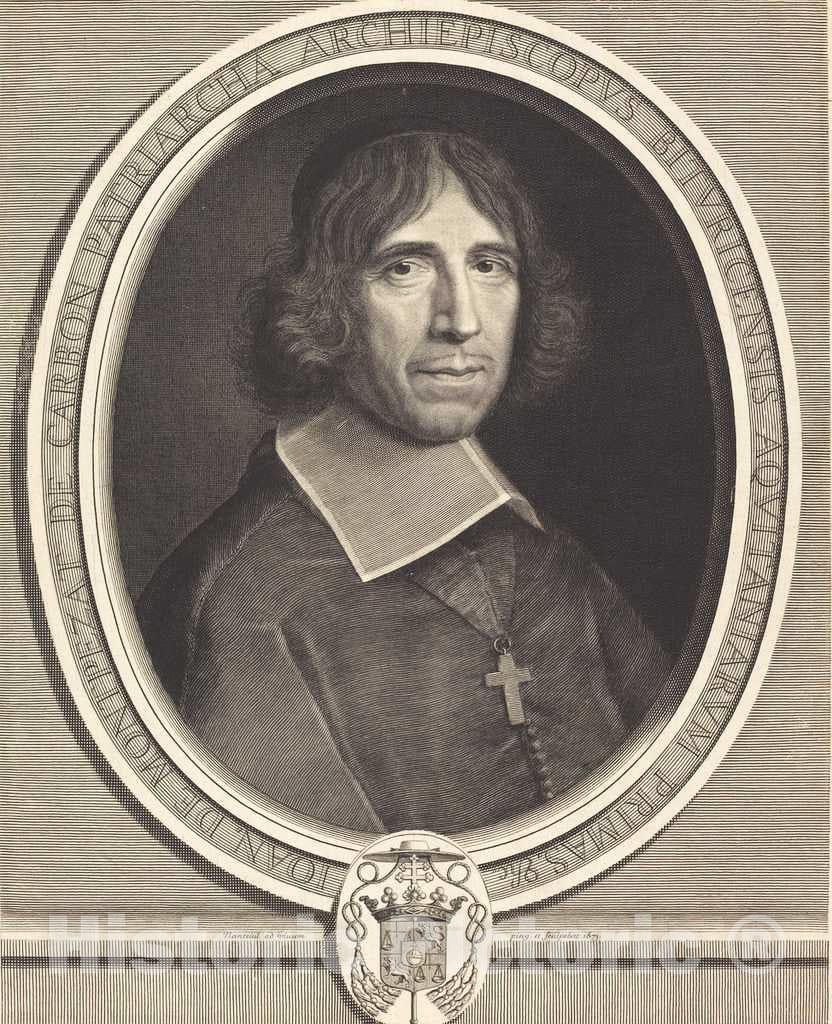 Art Print : Robert Nanteuil, Jean de Montpezat de Carbon, 1673 - Vintage Wall Art