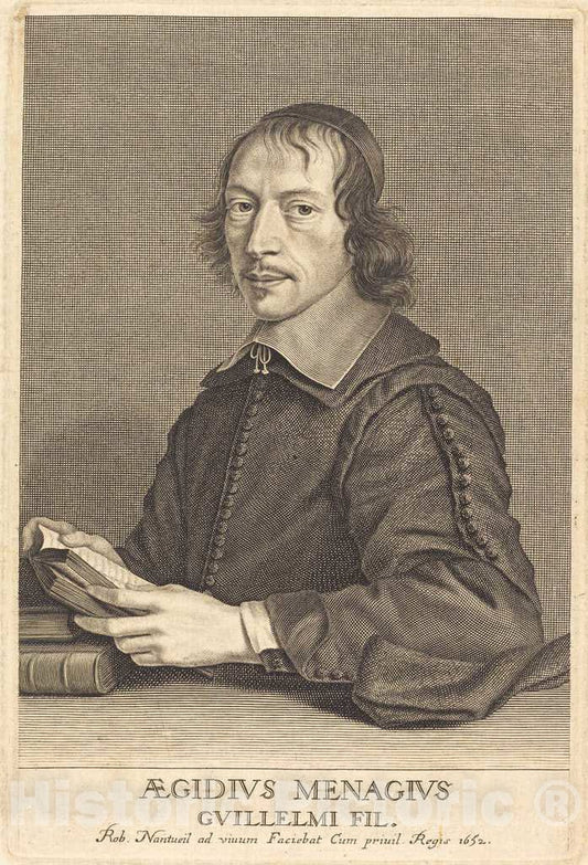 Art Print : Robert Nanteuil, Gilles Menage, 1652 - Vintage Wall Art