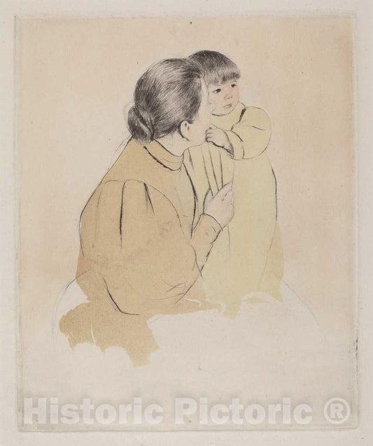 Art Print : Mary Cassatt, Peasant Mother and Child, c. 1894 - Vintage Wall Art