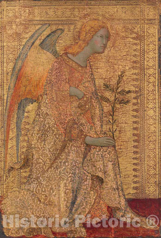 Art Print : Simone Martini, The Angel of The Annunciation, c. 1333 - Vintage Wall Art
