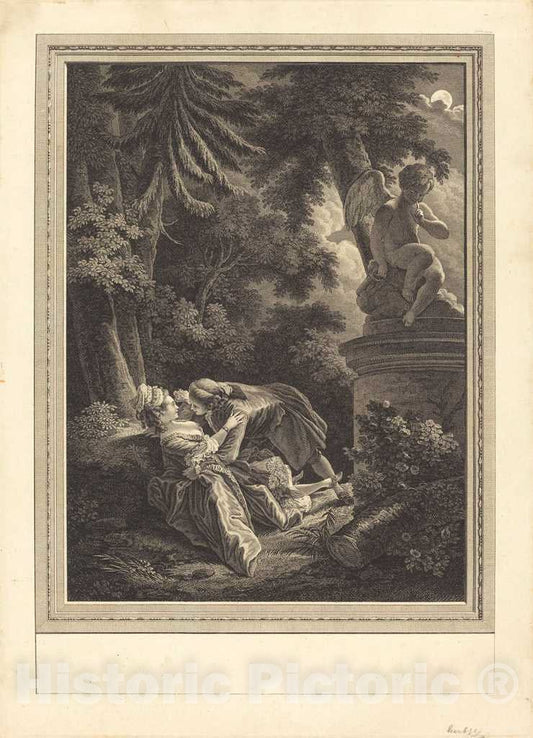 Art Print : Ghendt After Baudouin, La nuit - Vintage Wall Art