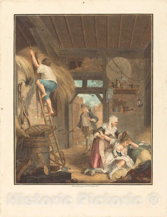 Art Print : Antoine-FranÃ§ois Sergent, Il est trop tard, 1789 - Vintage Wall Art
