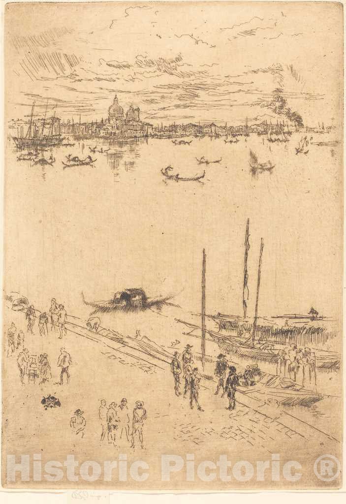Art Print : James McNeill Whistler, Upright Venice, 1879-1880 - Vintage Wall Art