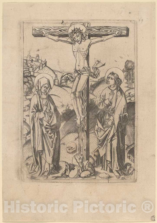Art Print : The Crucifixion, c.1485 - Vintage Wall Art