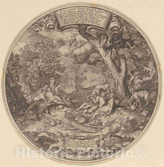 Art Print : Jan de Bry After Bloemaert, The Golden Age - Vintage Wall Art