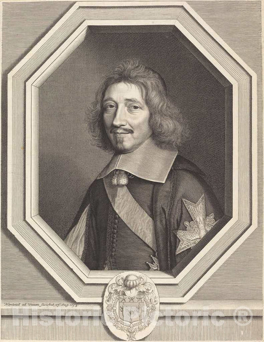 Art Print : Robert Nanteuil, Chancellor Michel Le Tellier, 1658 - Vintage Wall Art