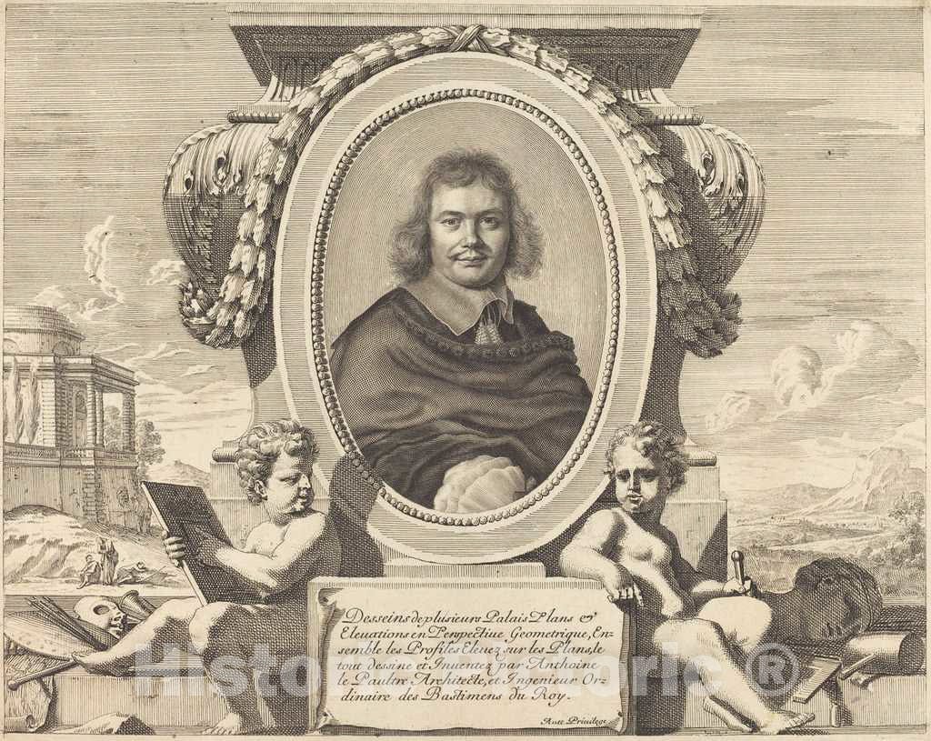 Art Print : Nanteuil and Jean Lepautre, Antoine Le Pautre, 1653 - Vintage Wall Art