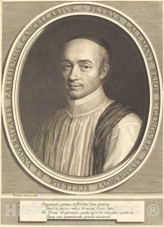 Art Print : Robert Nanteuil, Pierre Lallemant, 1678 - Vintage Wall Art