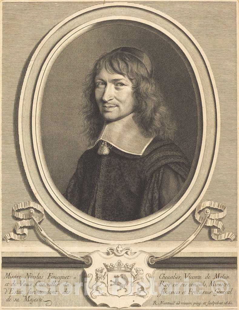 Art Print : Robert Nanteuil, Nicolas Fouquet, 1661 - Vintage Wall Art