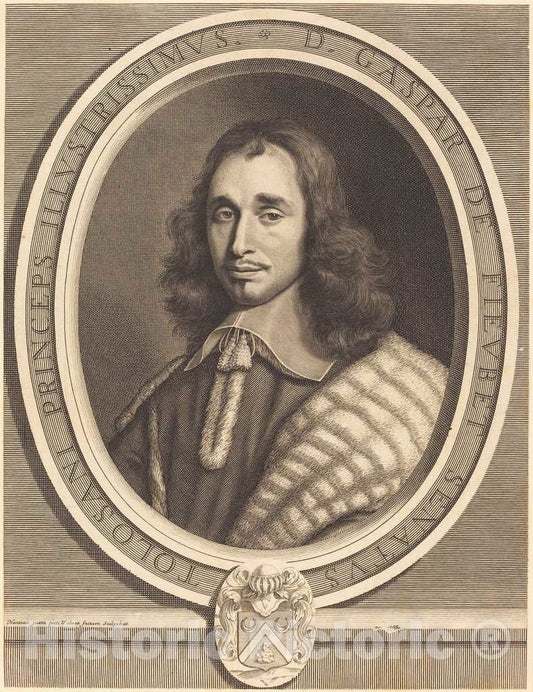 Art Print : Robert Nanteuil, Gaspard de Fieubet, 1654 - Vintage Wall Art