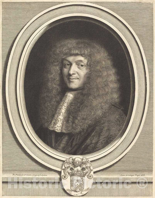 Art Print : Robert Nanteuil, Honore Courtin, 1668 - Vintage Wall Art