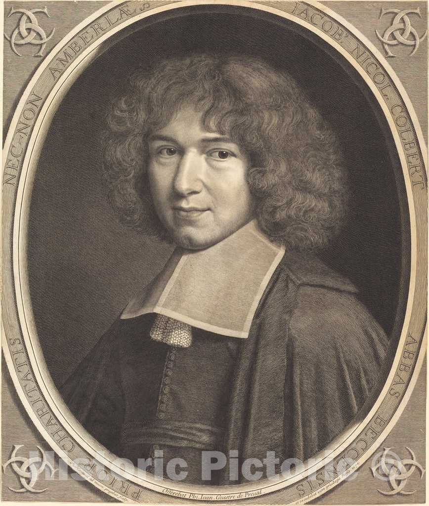 Art Print : Robert Nanteuil, Jean-Baptiste Colbert, 1670 - Vintage Wall Art