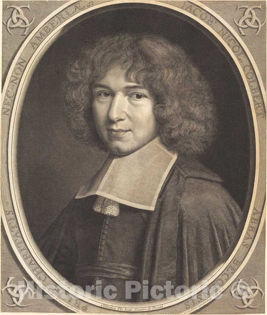 Art Print : Robert Nanteuil, Jean-Baptiste Colbert, 1670 - Vintage Wall Art