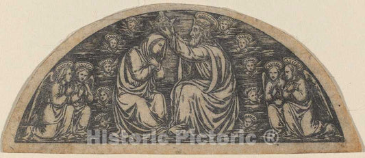 Art Print : Coronation of The Virgin, Late 18th or 19th Century - Vintage Wall Art