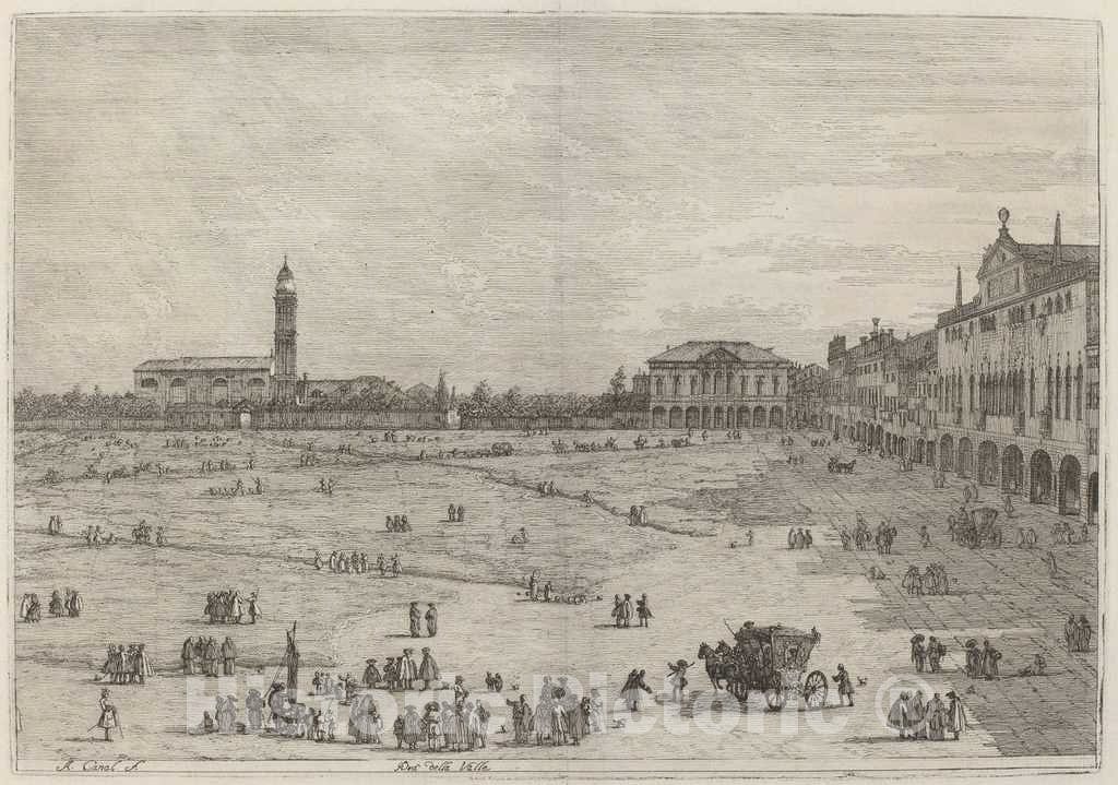 Art Print : Canaletto, Pra Della Valle, c.1741 - Vintage Wall Art