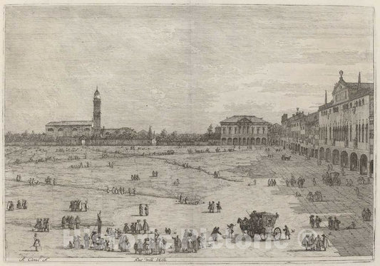 Art Print : Canaletto, Pra Della Valle, c.1741 - Vintage Wall Art