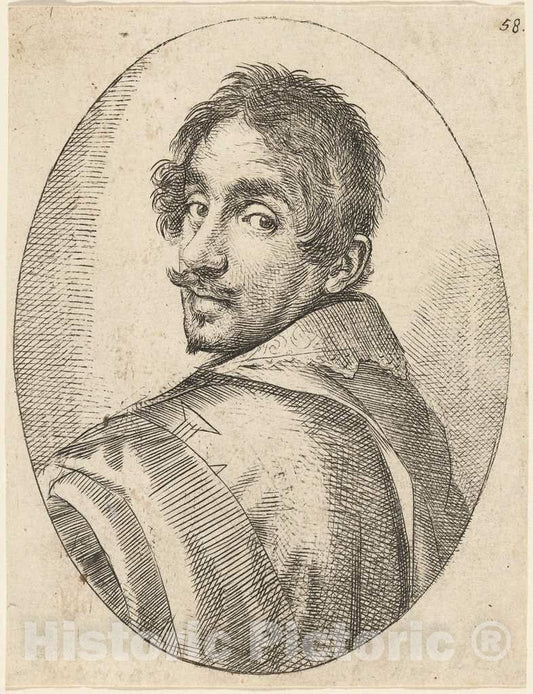 Art Print : Ottavio Leoni, Self-Portrait - Vintage Wall Art