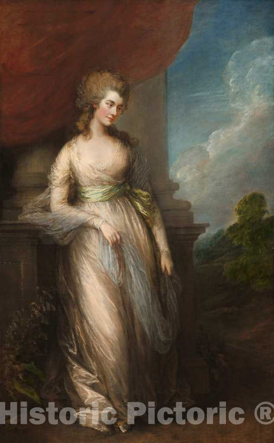 Art Print : Thomas Gainsborough, Georgiana, Duchess of Devonshire, 1783 - Vintage Wall Art