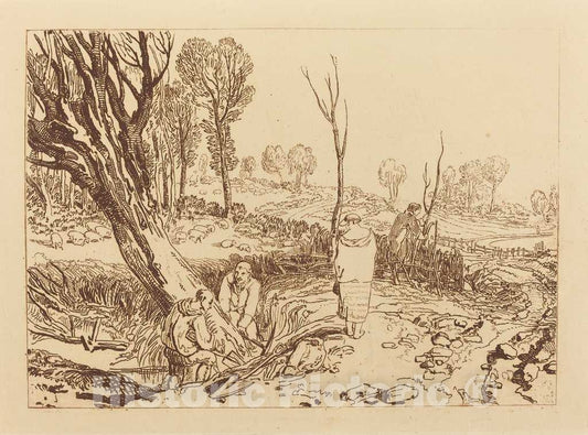 Art Print : Joseph Mallord William Turner, Hedging and Ditching, 1812 - Vintage Wall Art