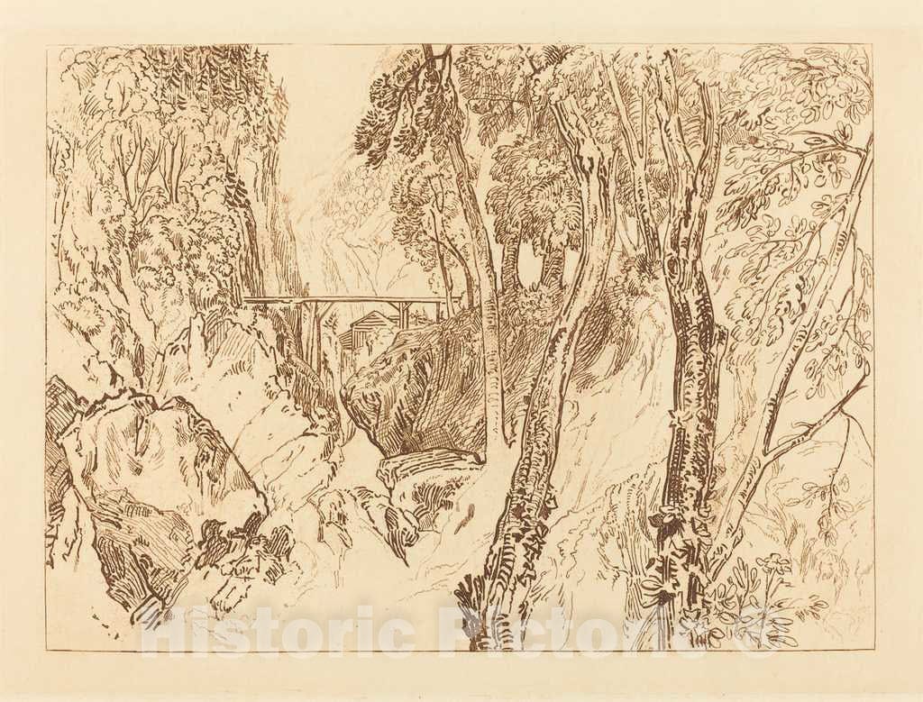 Art Print : Joseph Mallord William Turner, Mill Near The Grand Chartreuse, 1816 - Vintage Wall Art