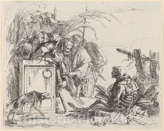 Art Print : Giovanni Battista Tiepolo, Death Giving Audience, 1785 - Vintage Wall Art
