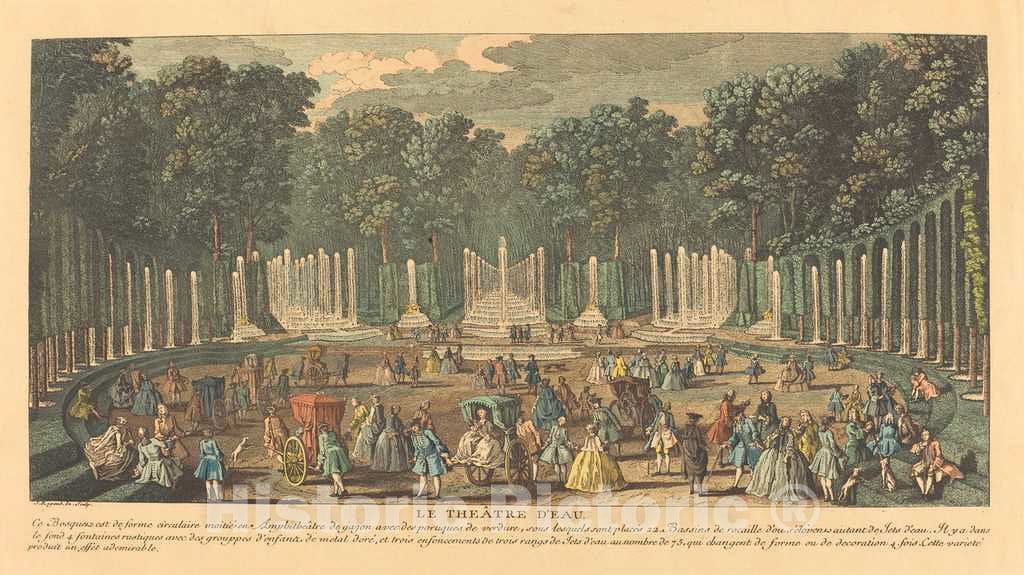 Art Print : Jacques Rigaud, The Theatre of Water (Le ThÃ©Ã¢tre D'eau) - Vintage Wall Art