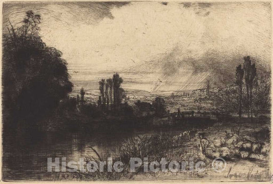 Art Print : Francis Seymour Haden, On The Test, in or After 1859 - Vintage Wall Art