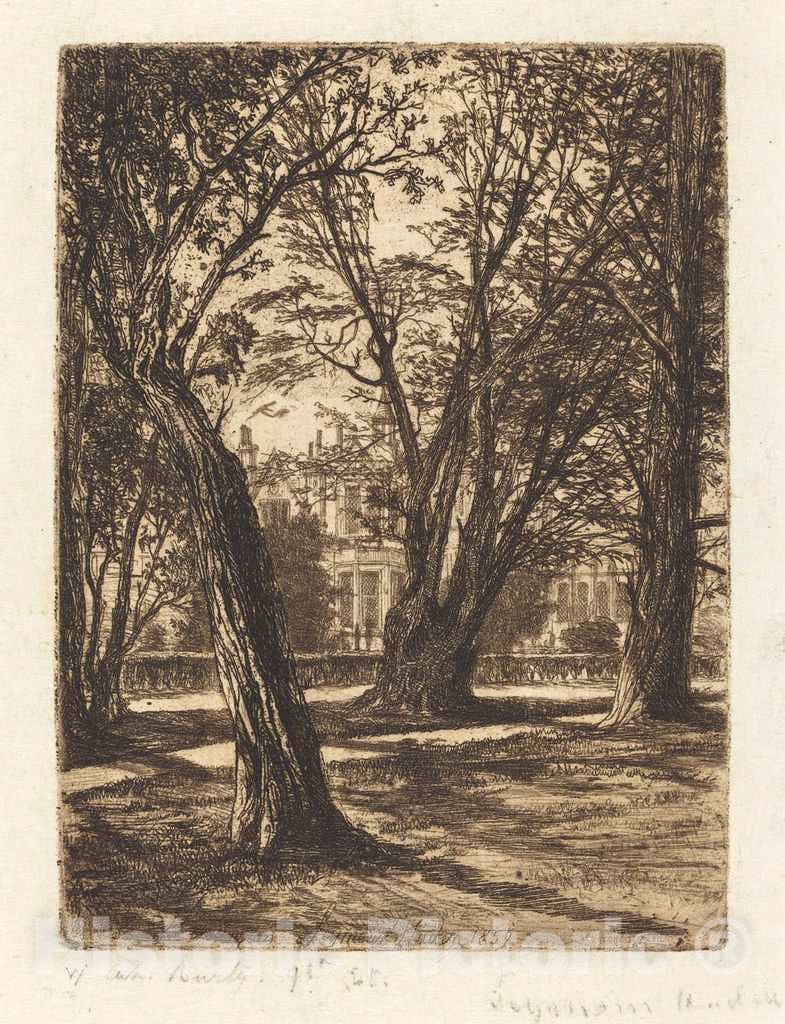 Art Print : Francis Seymour Haden, Kensington Gardens (The Small Plate), 1859 - Vintage Wall Art