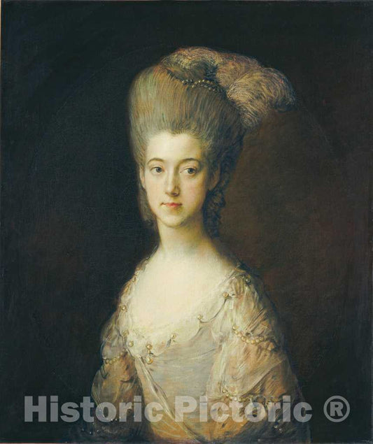 Art Print : Thomas Gainsborough, Mrs. Paul Cobb Methuen, c.1777 - Vintage Wall Art