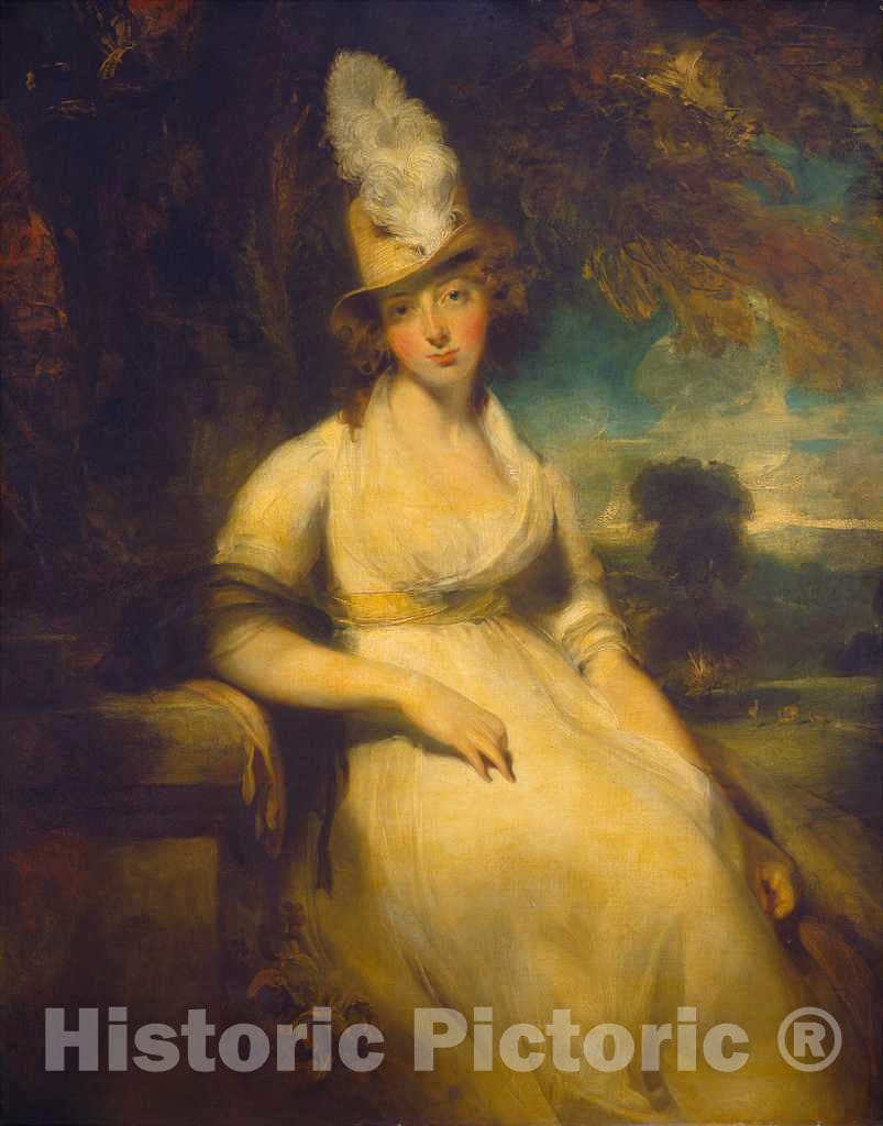 Art Print : Sir Thomas Lawrence, Mrs. Robert Blencowe, c. 1792 - Vintage Wall Art