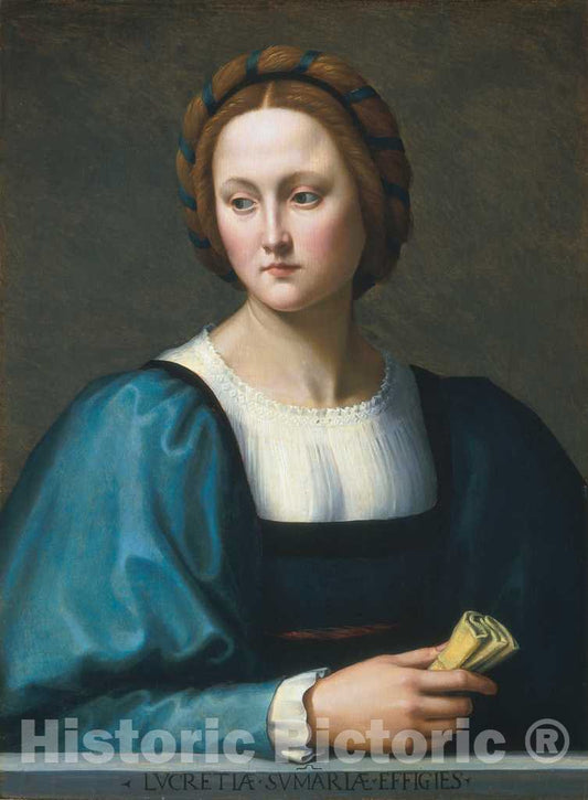 Art Print : Ridolfo Ghirlandaio, Lucrezia Sommaria, c. 1510 - Vintage Wall Art