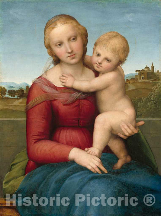 Art Print : Raphael, The Small Cowper Madonna, c. 1505 - Vintage Wall Art