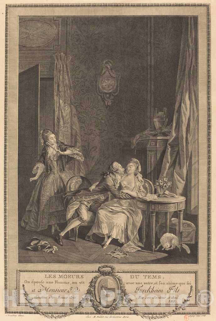 Art Print : Ingouf After Freudenberger, Les moeurs du Temps - Vintage Wall Art