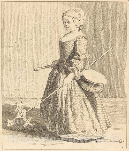 Art Print : Cochin I After Jean SimÃ©on Chardin, Le Jeune Soldat, 1737 - Vintage Wall Art