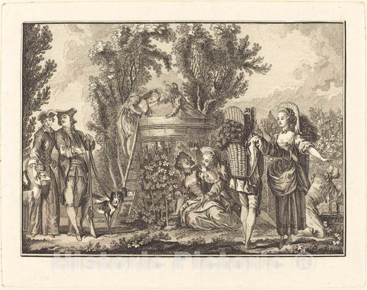 Art Print : Longueil After Eisen, L'automne - Vintage Wall Art