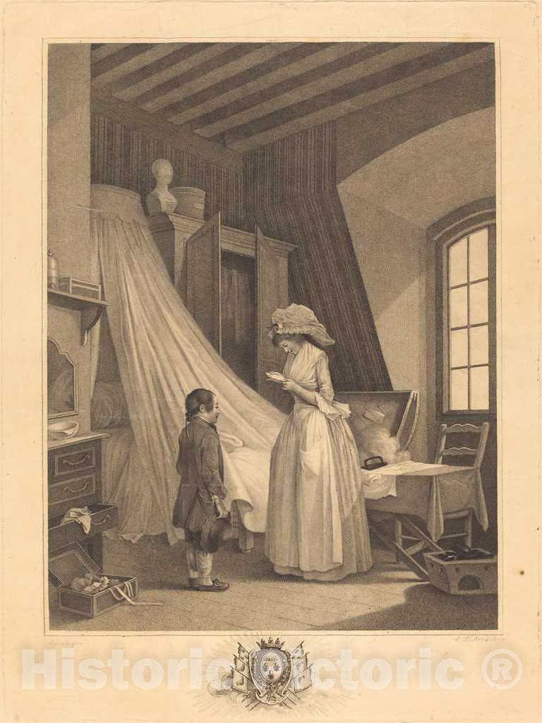 Art Print : Darcis After Lavreince, L'accident imprevu, 1789 - Vintage Wall Art