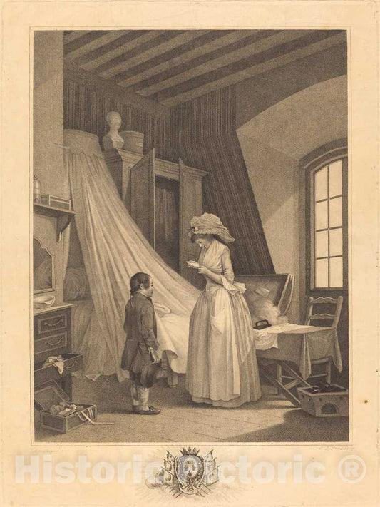 Art Print : Darcis After Lavreince, L'accident imprevu, 1789 - Vintage Wall Art