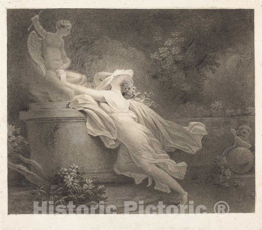 Art Print : Guttenberg After Theaulon, L'invocation a L'Amour - Vintage Wall Art