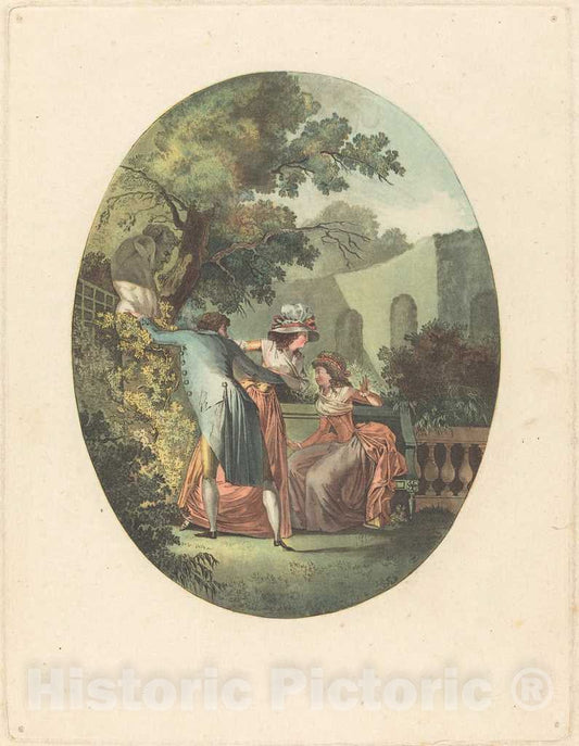 Art Print : Henri Nicolas Van Gorp, La Statue du dieu Pan (Statue of The God Pan) - Vintage Wall Art