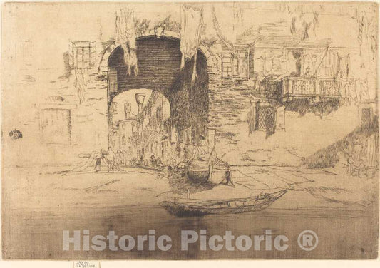 Art Print : James McNeill Whistler, San Biagio, c.1880 - Vintage Wall Art