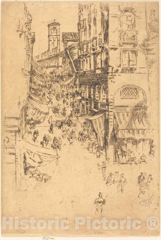 Art Print : James McNeill Whistler, The Rialto, 1880 - Vintage Wall Art