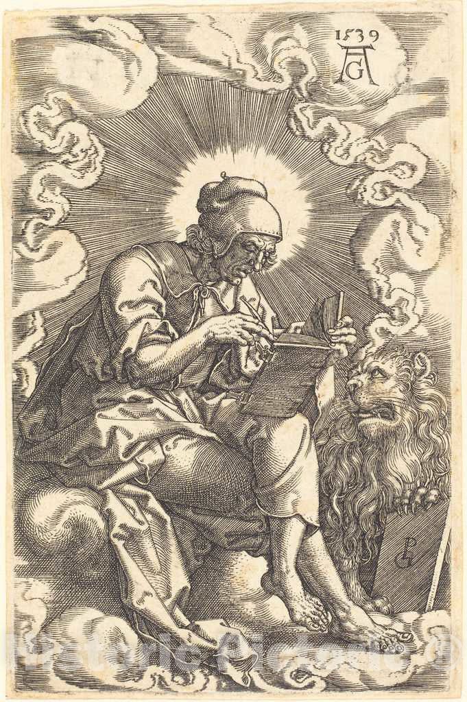 Art Print : Aldegrever, Mark, 1539 - Vintage Wall Art