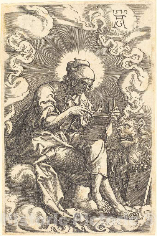 Art Print : Aldegrever, Mark, 1539 - Vintage Wall Art