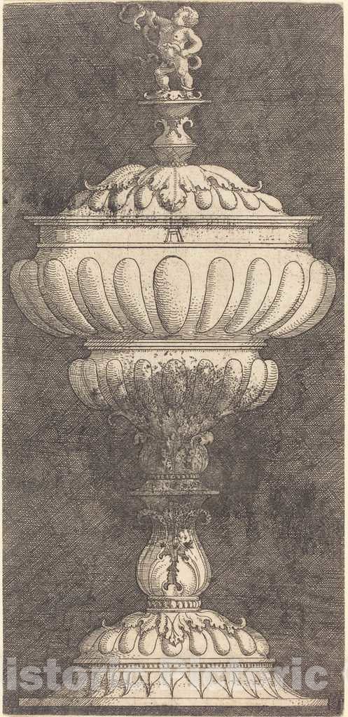 Art Print : Albrecht Altdorfer, Goblet with The Infant Hercules on Top, c.1523 - Vintage Wall Art