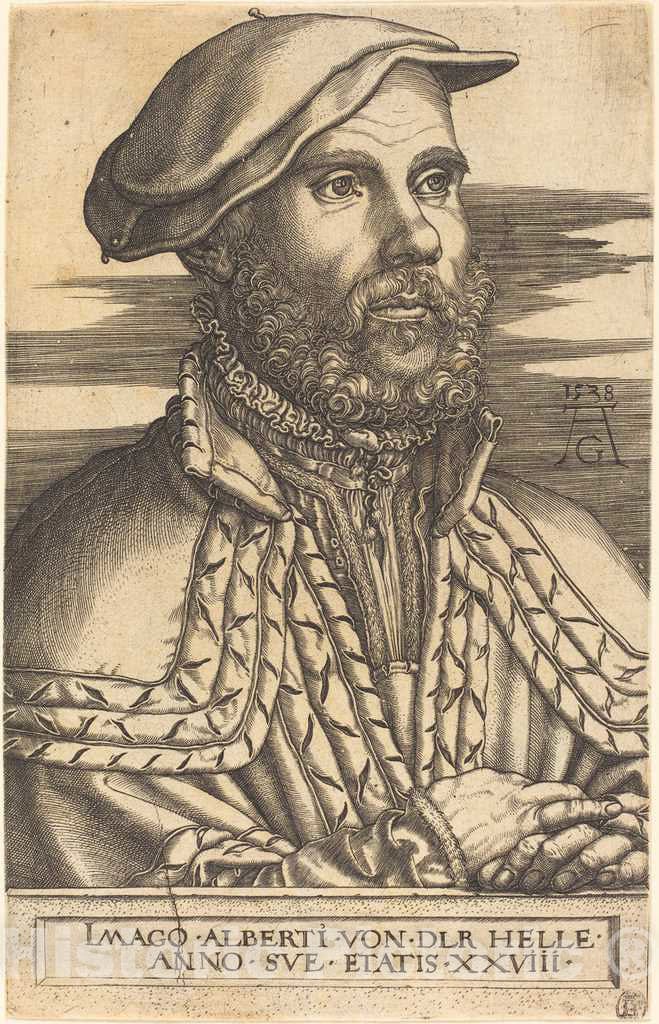 Art Print : Aldegrever, Albert Van der Helle, 1538 - Vintage Wall Art