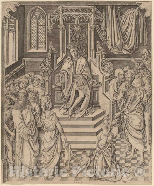 Art Print : The Judgment of Solomon, c. 1480 - Vintage Wall Art