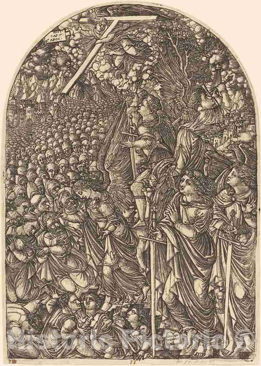 Art Print : Jean Duvet, Four Angels Holding Back The Winds, c.1551 - Vintage Wall Art