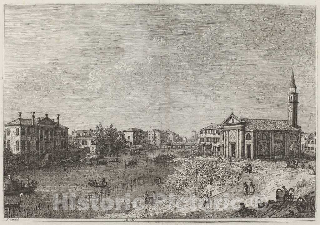 Art Print : Canaletto, Al Dolo, c.1741 - Vintage Wall Art