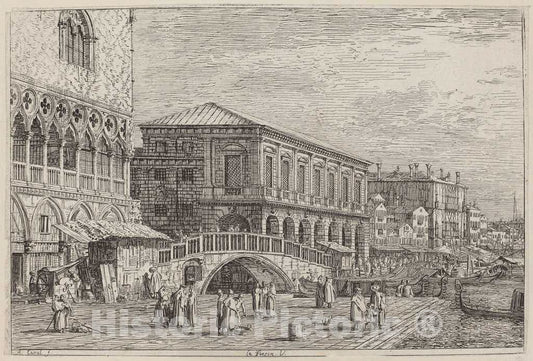 Art Print : Canaletto, Le Preson. V, c.1741 - Vintage Wall Art