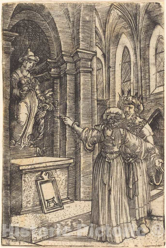 Art Print : Albrecht Altdorfer, Solomon Praying to The Idols, c. 1519 - Vintage Wall Art